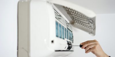 fixing and maintaining air conditioning system .
** Note: Shallow depth of field